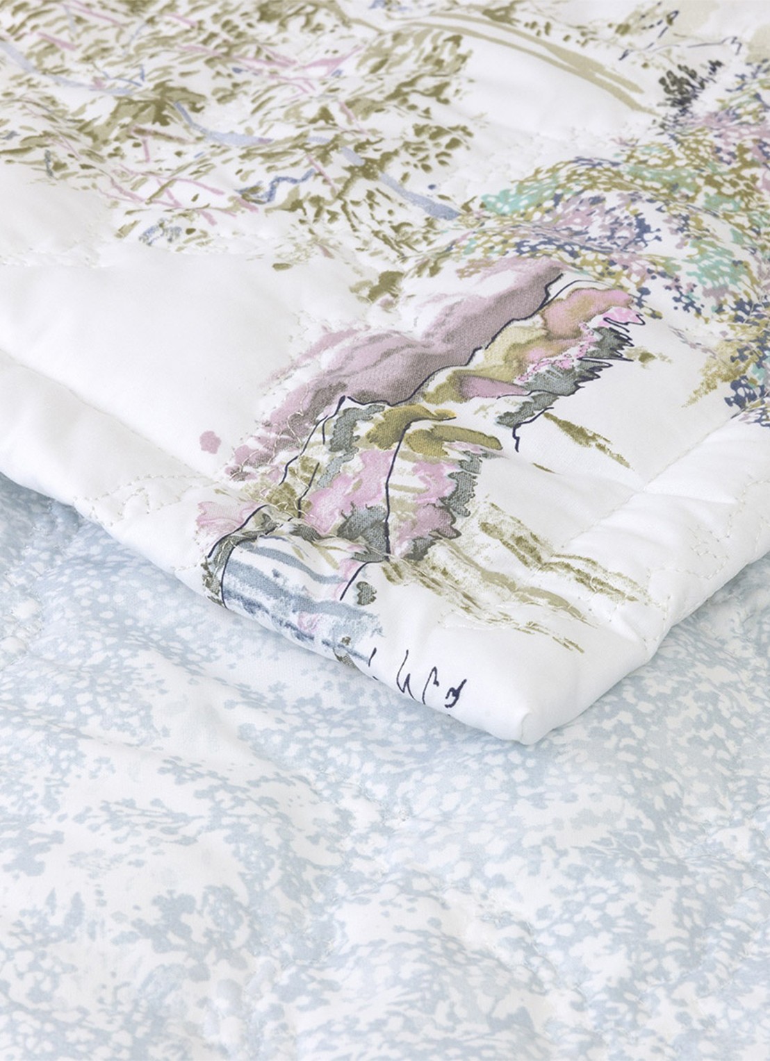 Yves Delorme Lande bedsprei - achterkant wit
