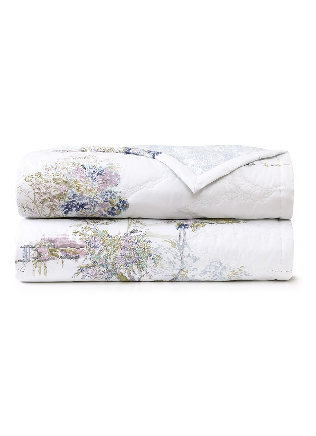 Yves Delorme Lande bedsprei - voorkant 2 wit