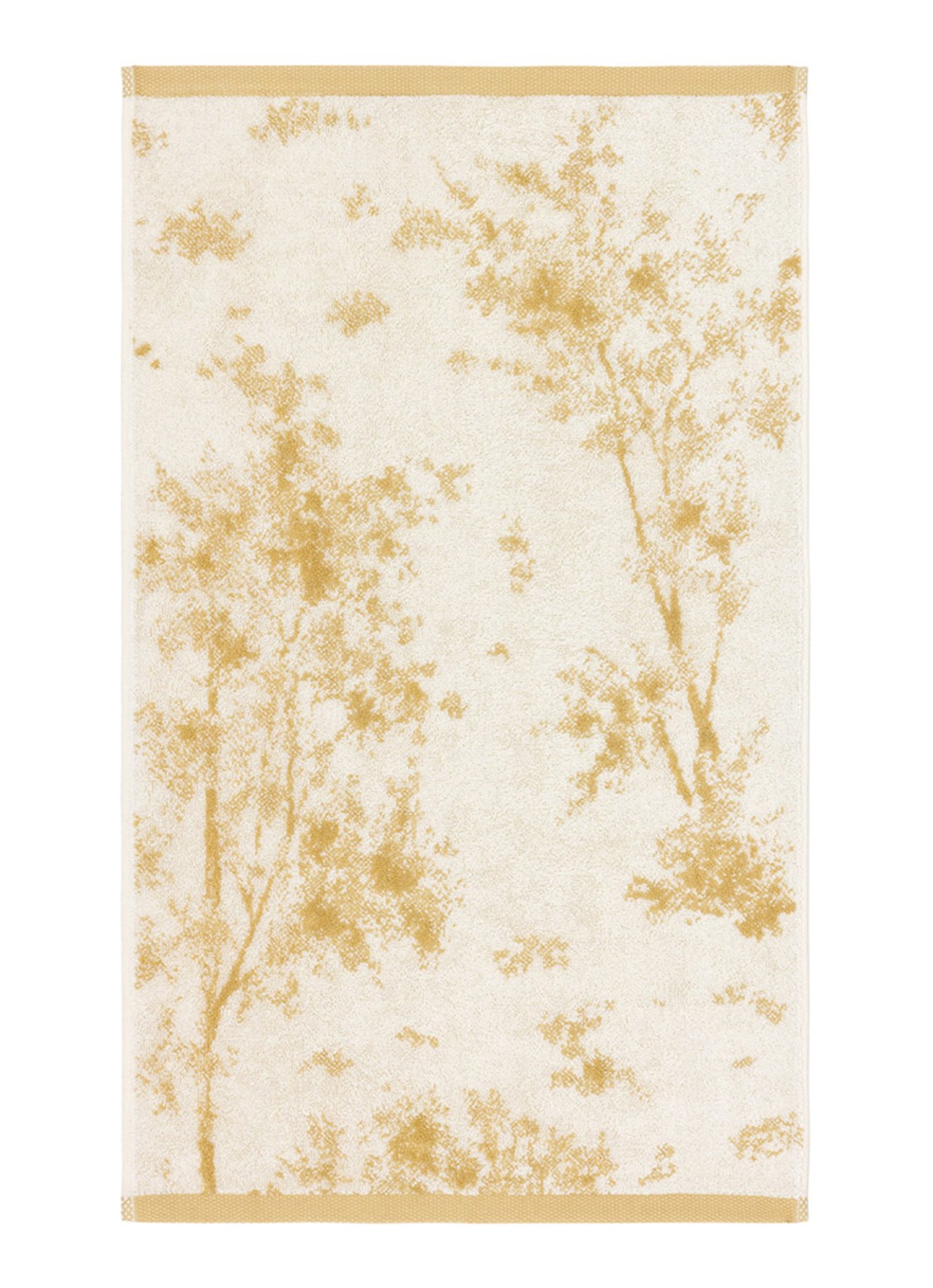 Yves Delorme Legende gastendoek 42 x 70 cm - voorkant 2 okergeel