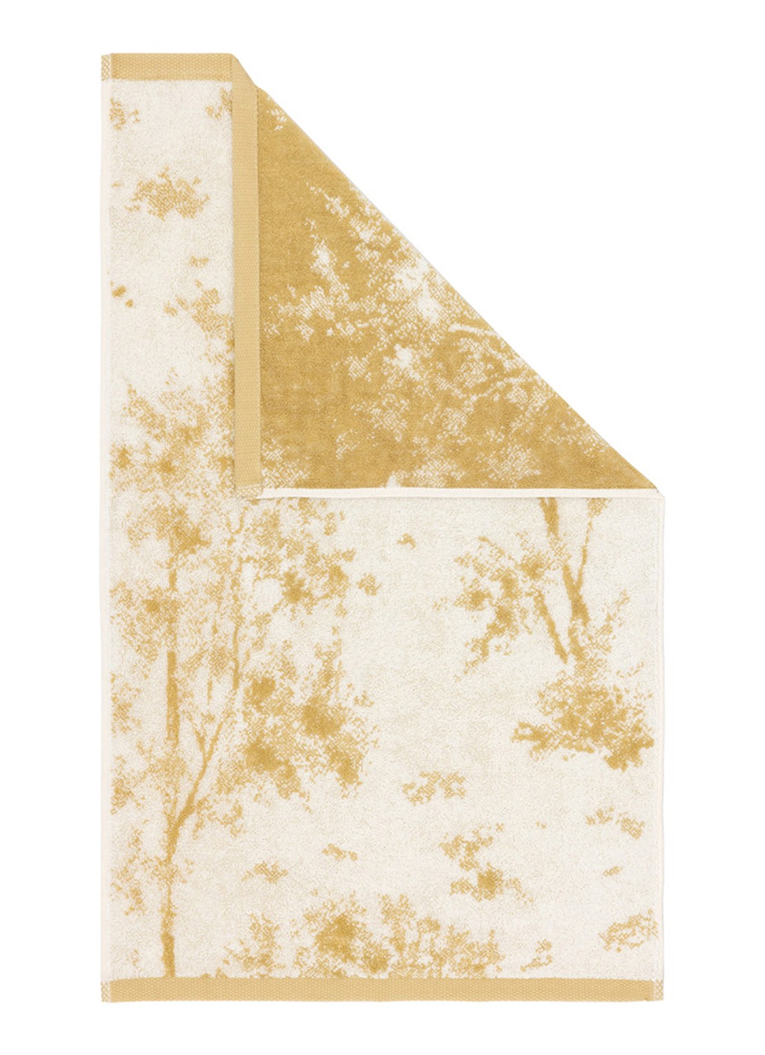 Yves Delorme Legende gastendoek 42 x 70 cm - voorkant 3 okergeel