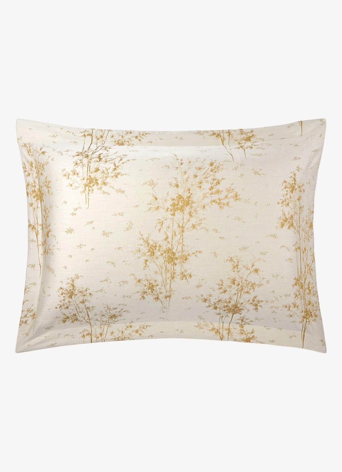 Yves Delorme Légende kussensloop van  katoensatijn TC120 - voorkant beige