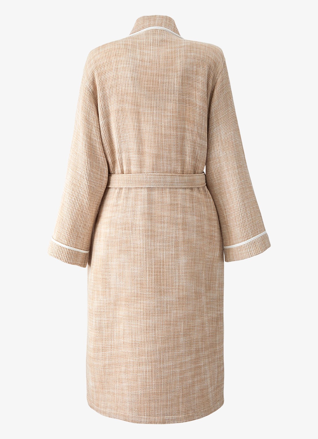 Yves Delorme Léo badjas van katoen - unisex - achterkant 3 beige