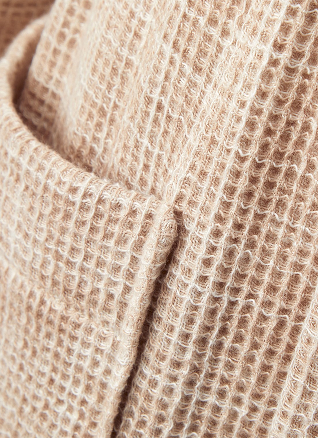 Yves Delorme Léo badjas van katoen - unisex - detail beige