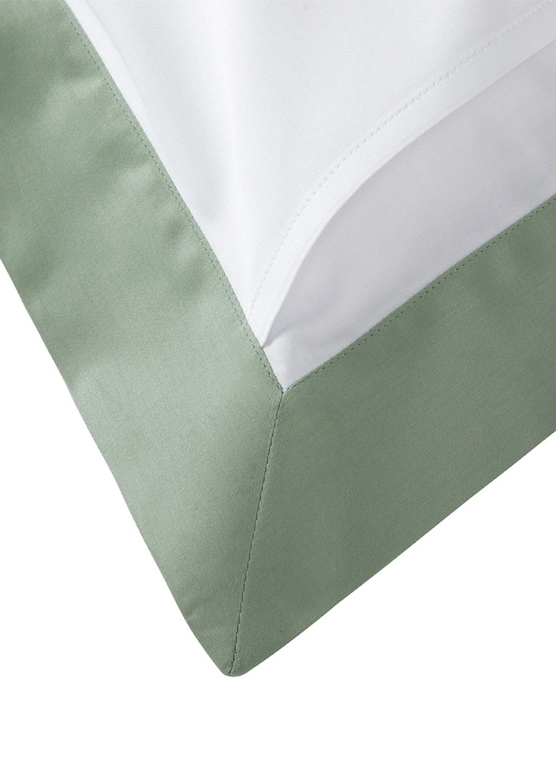 Yves Delorme Linea kussensloop 120TC - detail 6 olijfgroen