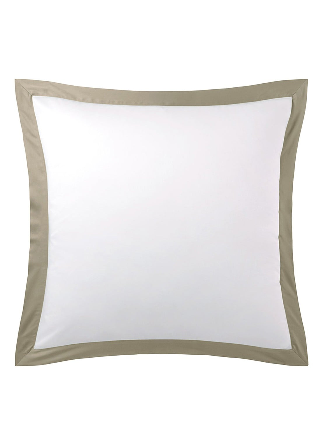 Yves Delorme Linea kussensloop 120TC - voorkant 3 khaki