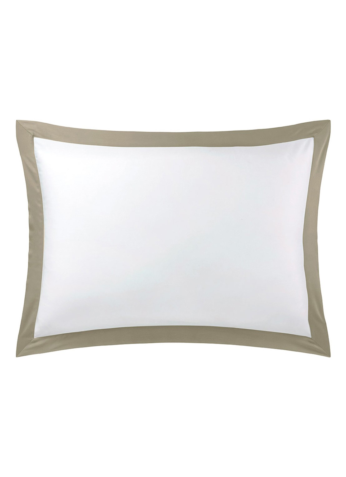 Yves Delorme Linea kussensloop 120TC - voorkant 4 khaki