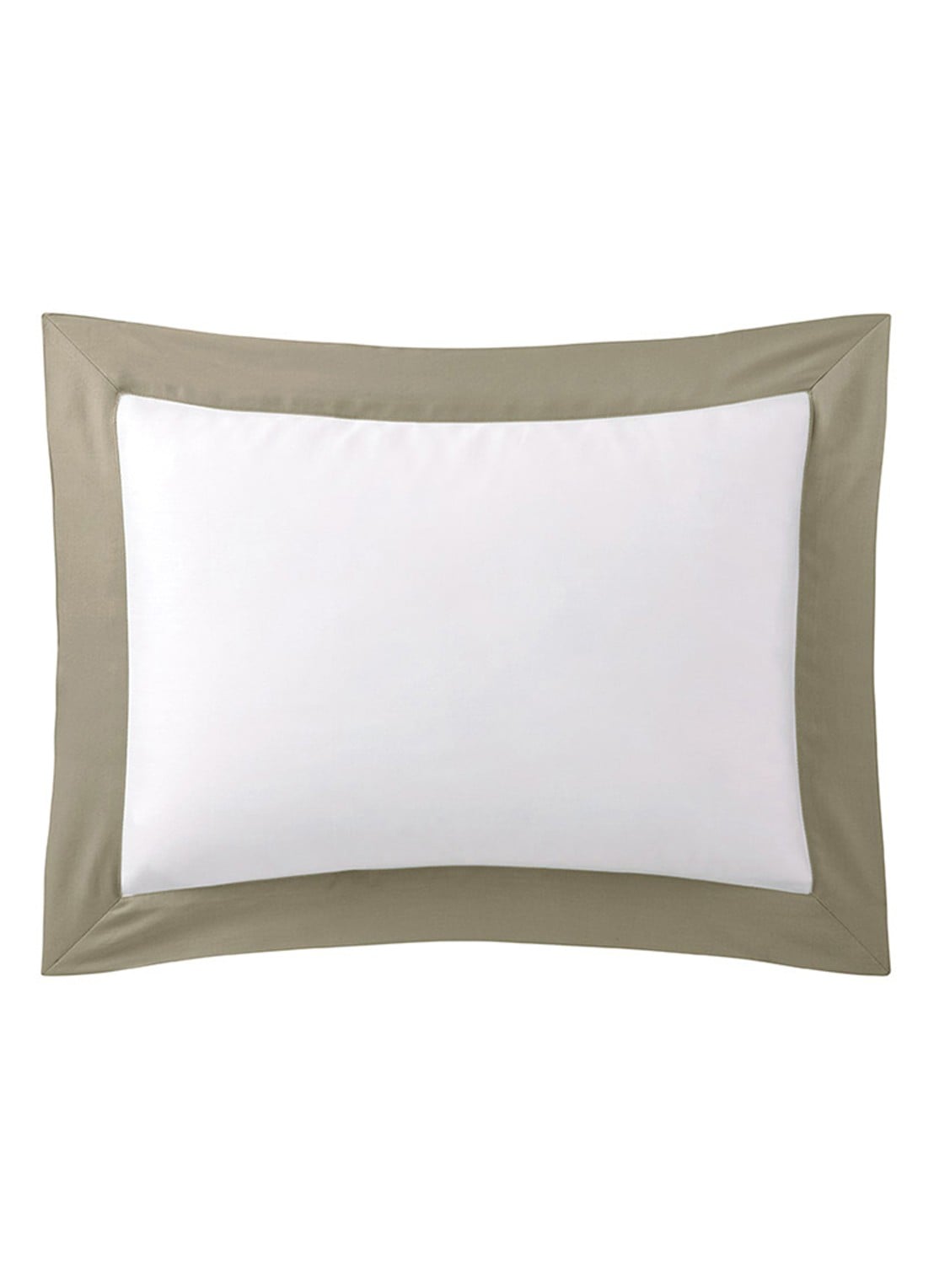 Yves Delorme Linea kussensloop 120TC - voorkant 5 khaki