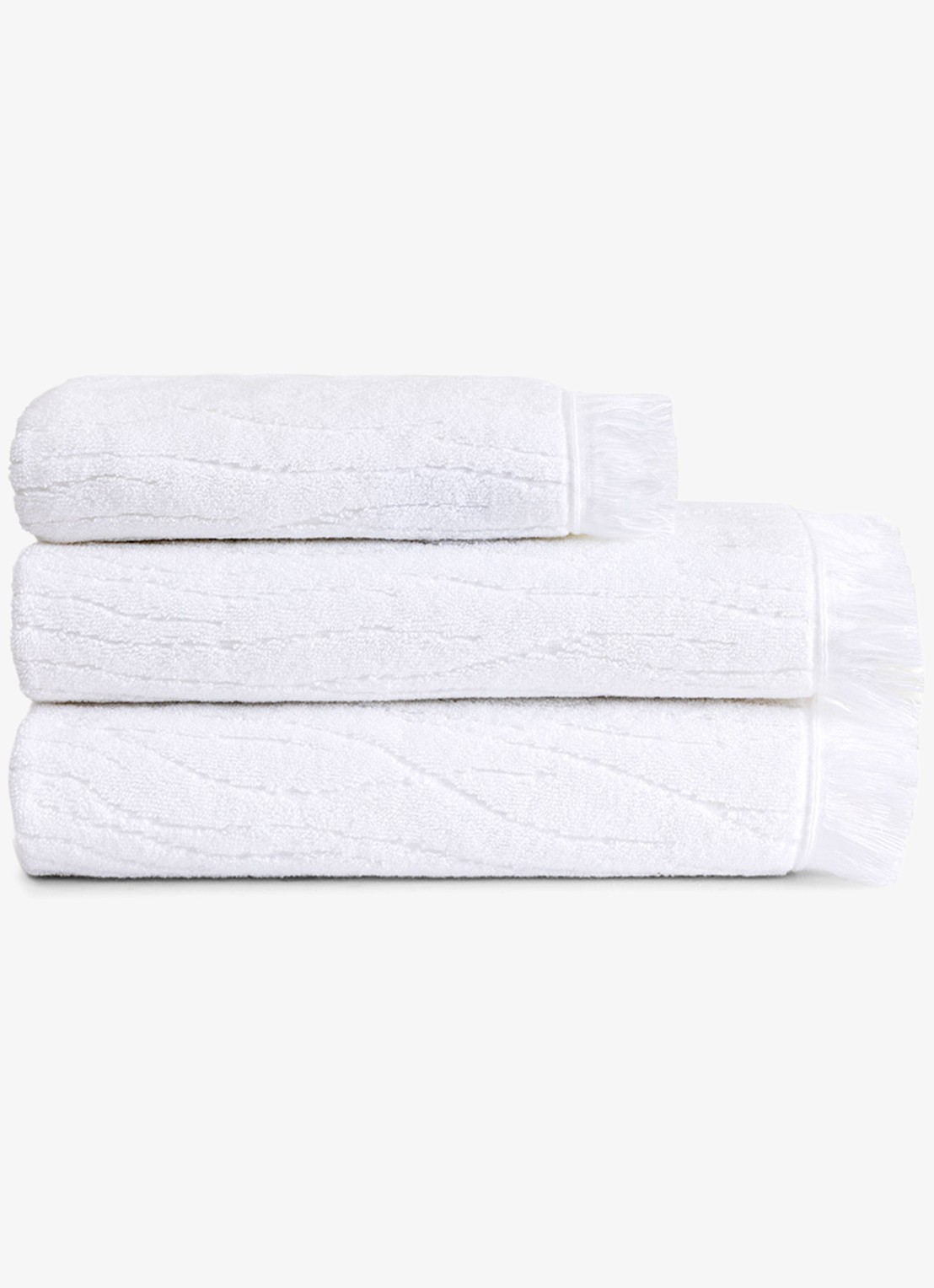 Yves Delorme Luciole badlaken - 530 gr/m2 - 70 x 140 cm - detail 3 wit
