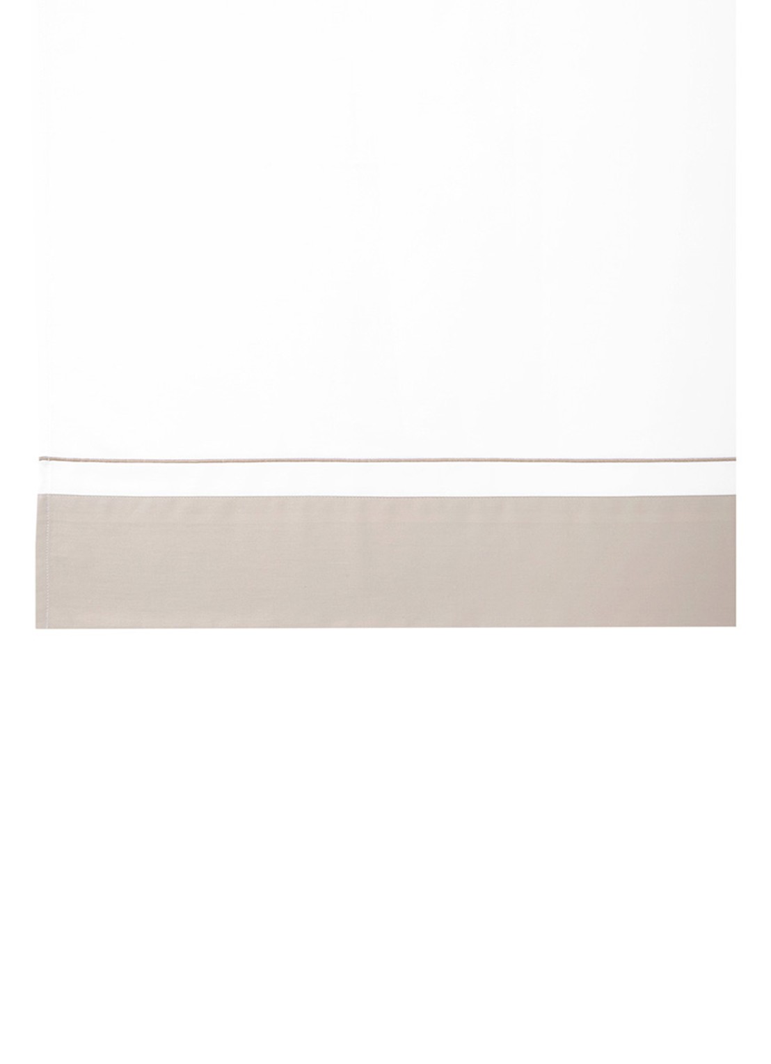 Yves Delorme Lutece laken van katoensatijn 300TC - voorkant beige