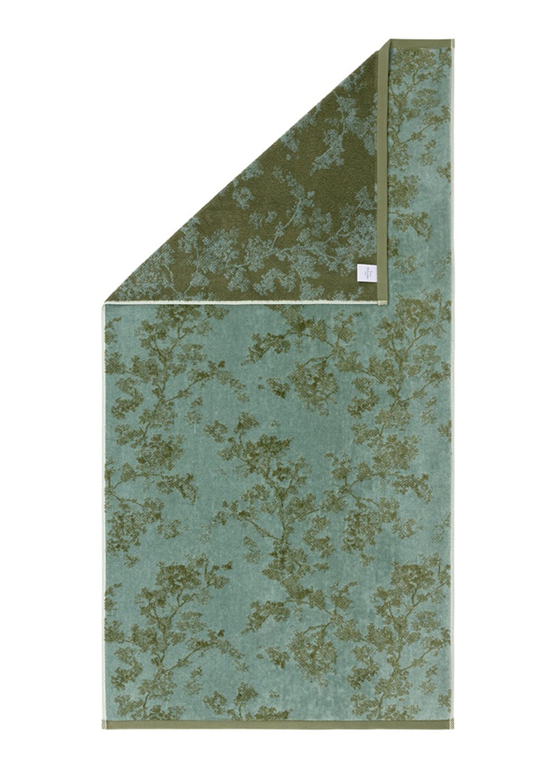 Yves Delorme Muses badhanddoek - 470 gr/m2 - 70 x 140 cm - detail 2 groen
