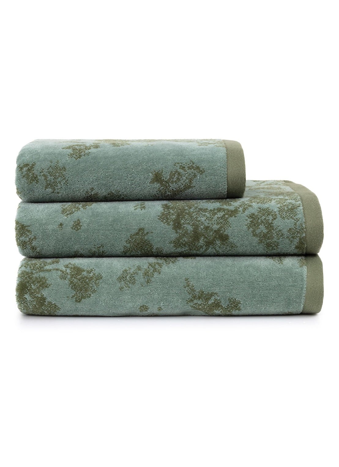 Yves Delorme Muses badlaken - 470 gr/m2 - 90 x 150 cm - voorkant groen