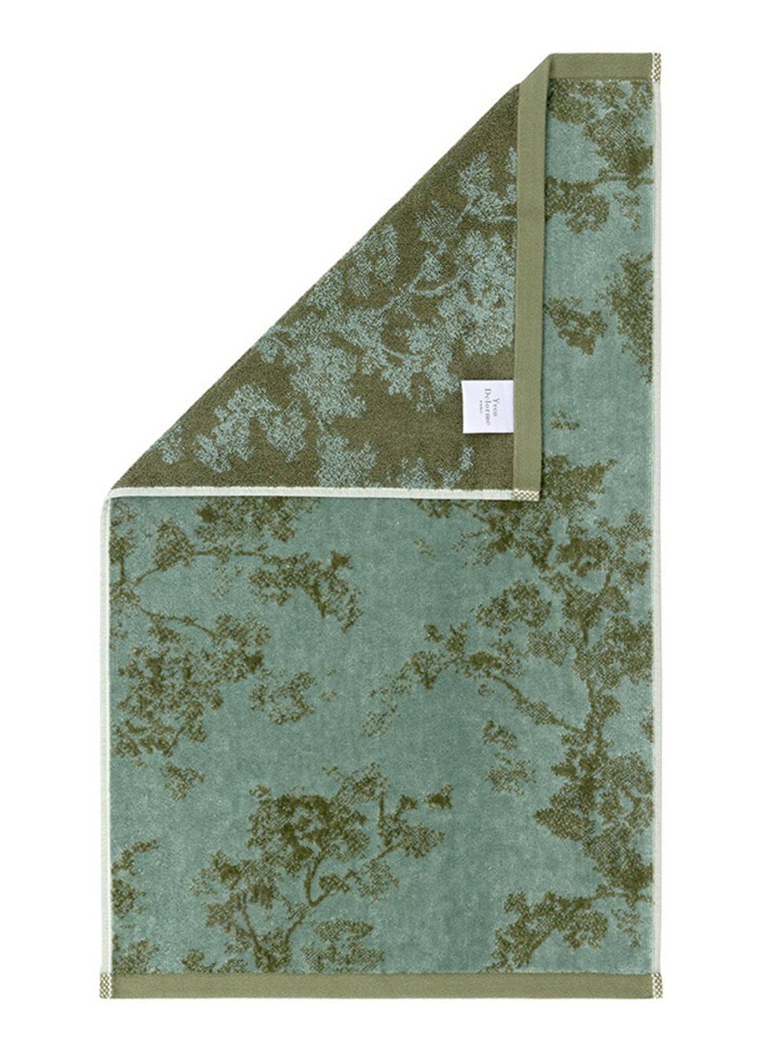 Yves Delorme Muses gastendoek - 470 gr/m2 - 55 x 100 cm - detail 2 groen