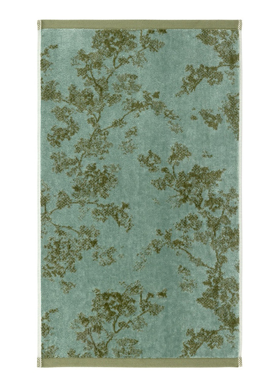 Yves Delorme Muses gastendoek - 470 gr/m2 - 55 x 100 cm - voorkant groen