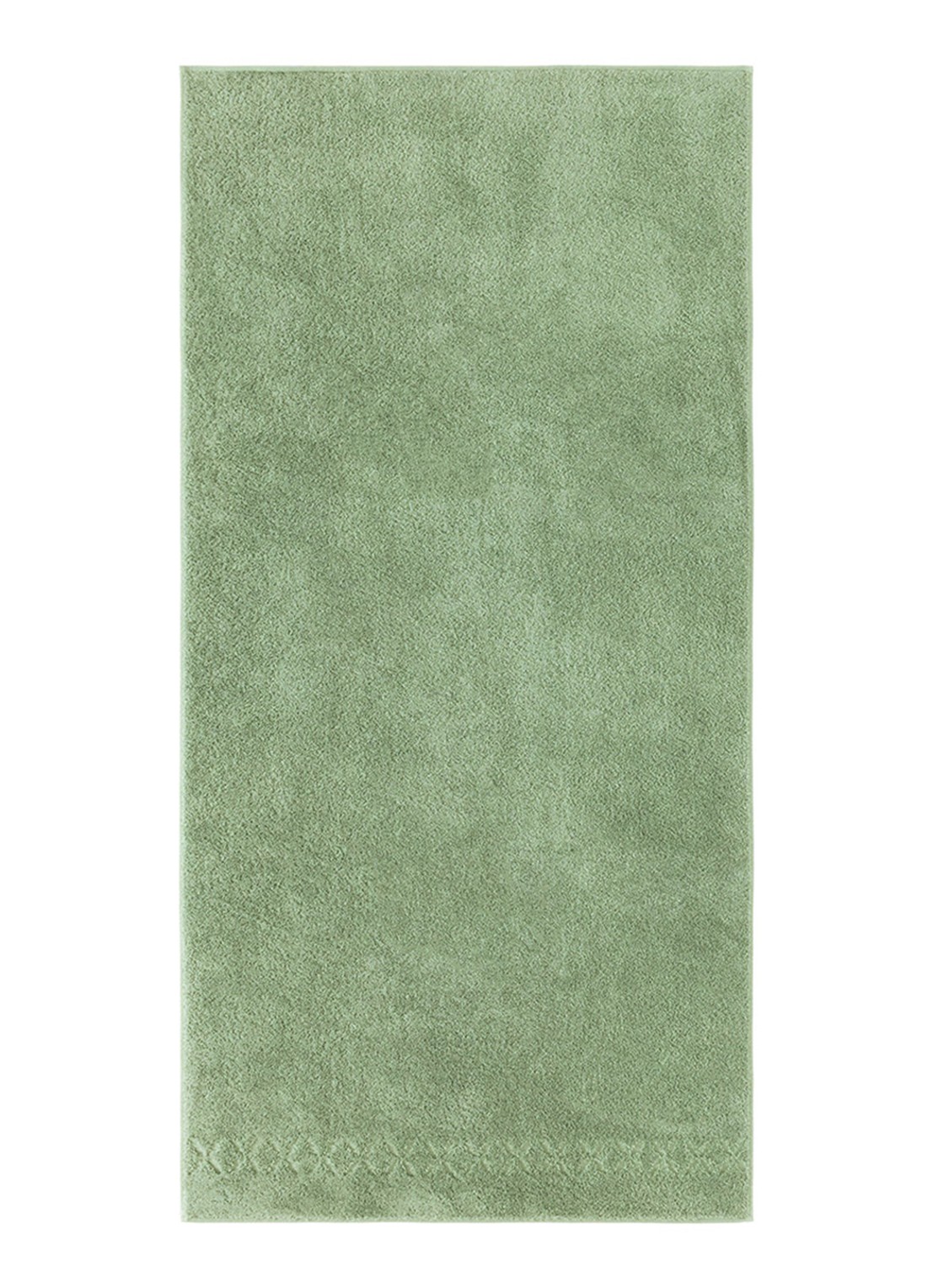 Yves Delorme Nature Amande badlaken - 550 gr/m2 - 70 x 140 cm - voorkant lindegroen