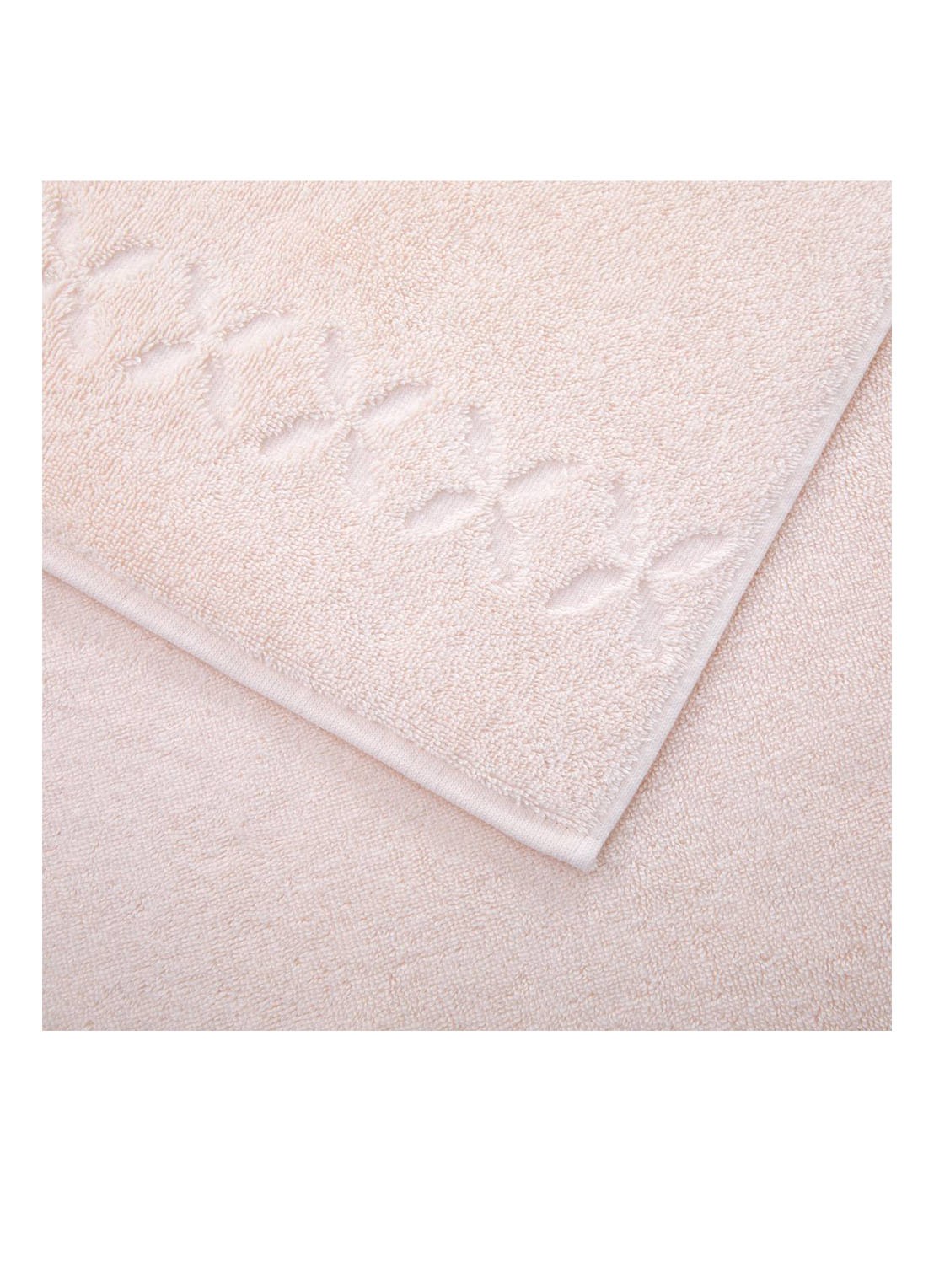 Yves Delorme Nature Amande badlaken - 550 gr/m2 - 70 x 140 cm - detail 2 lichtroze
