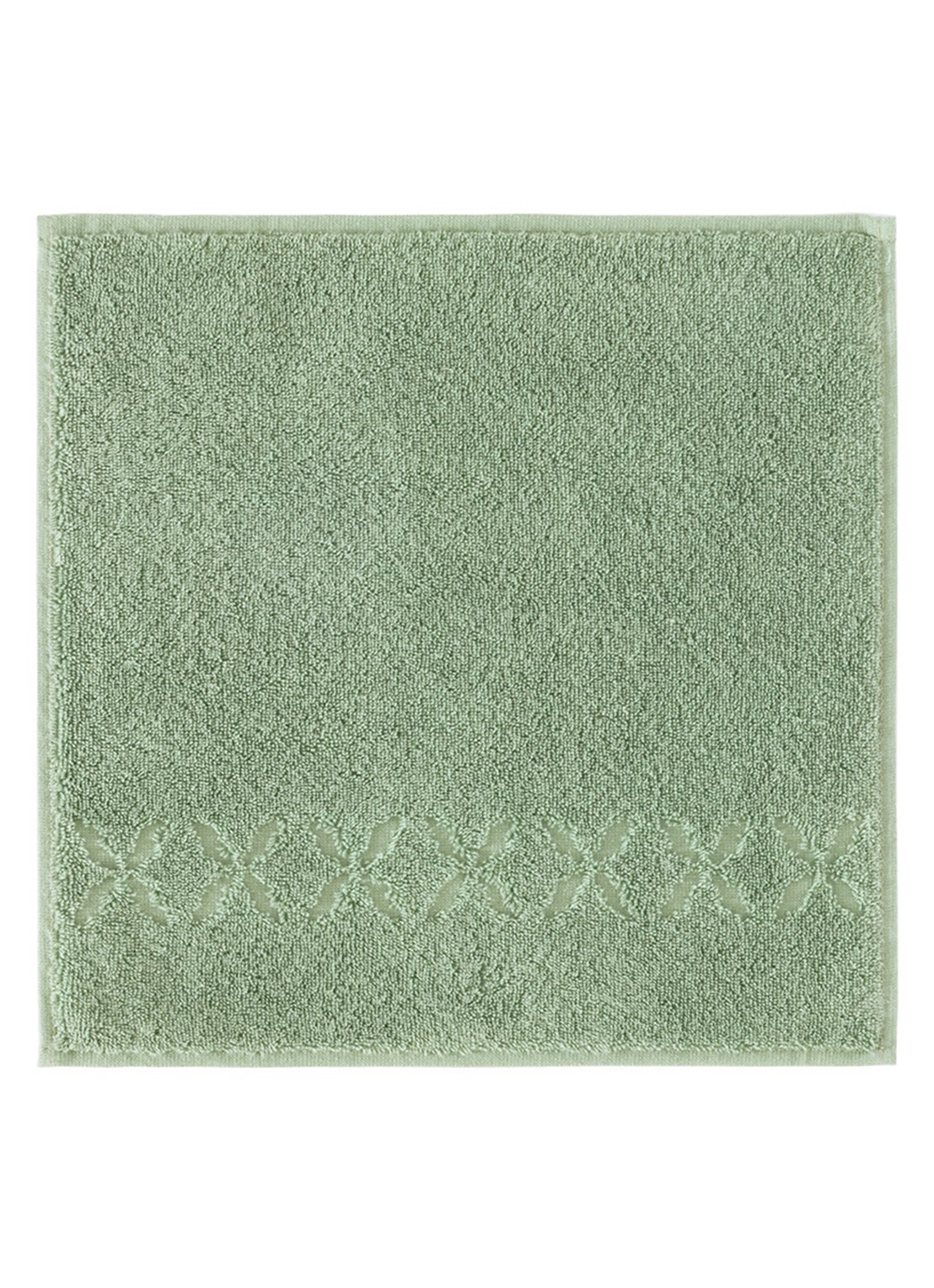 Yves Delorme Nature Amande washand - 550 gr/m2 - 33 x 33 cm - voorkant 2 lindegroen