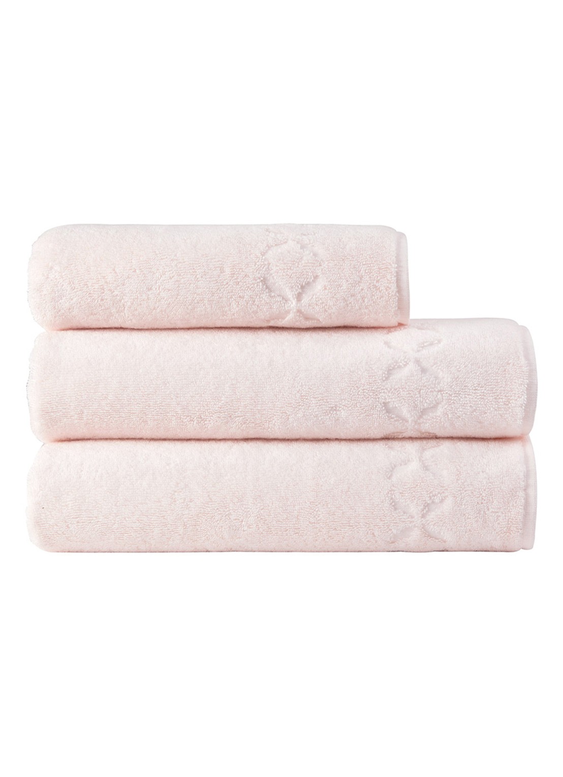 Yves Delorme Nature Amande washand - 550 gr/m2 - 33 x 33 cm - achterkant 4 lichtroze