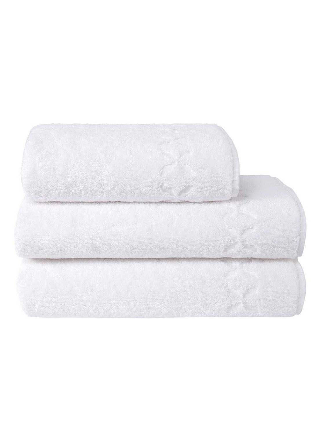 Yves Delorme Nature badhanddoek - 550 gr/m2 - 55 x 100 cm  - voorkant 2 wit