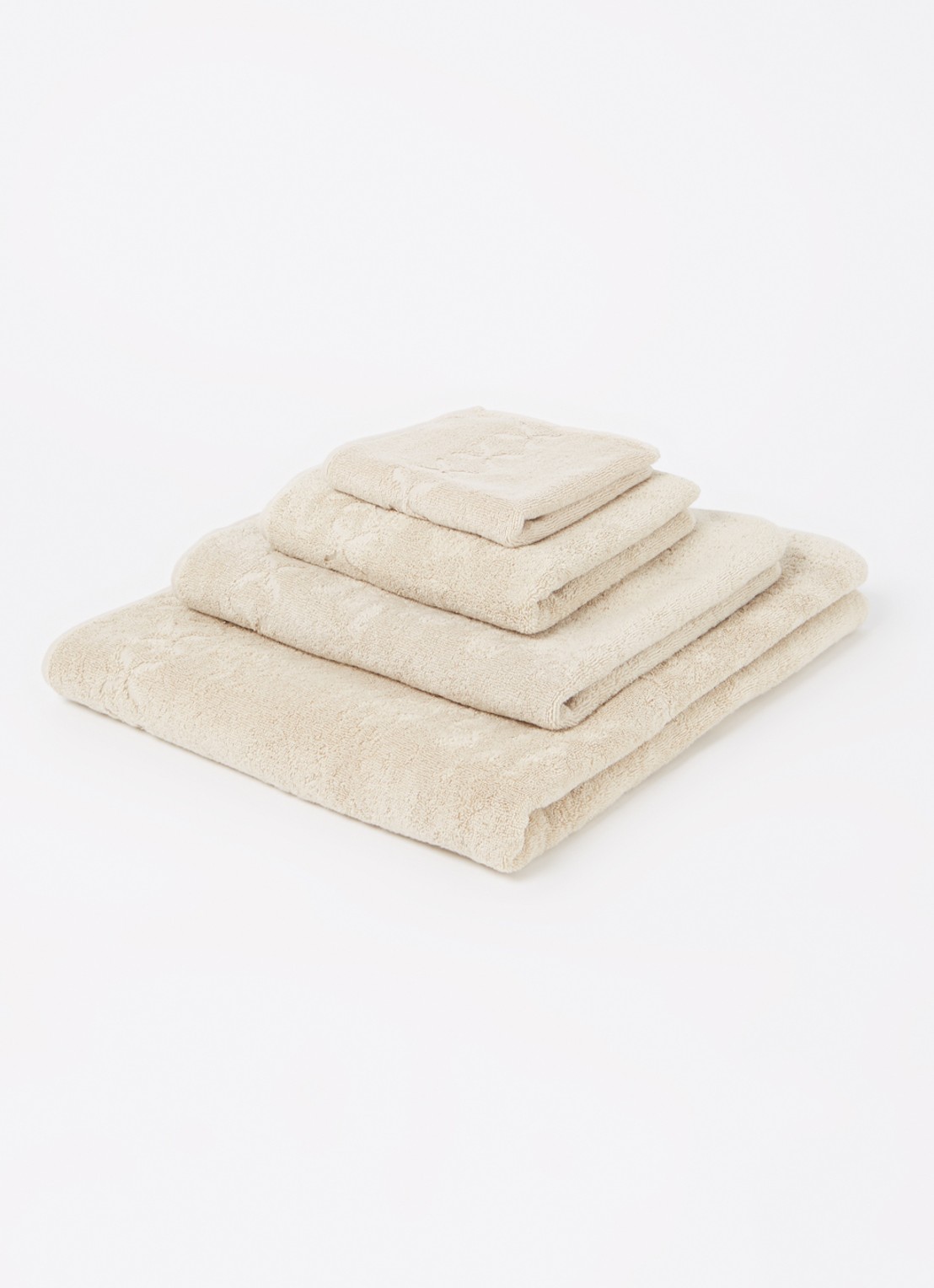 Yves Delorme Nature badhanddoek - 550 gr/m2 - 55 x 100 cm  - voorkant 2 beige