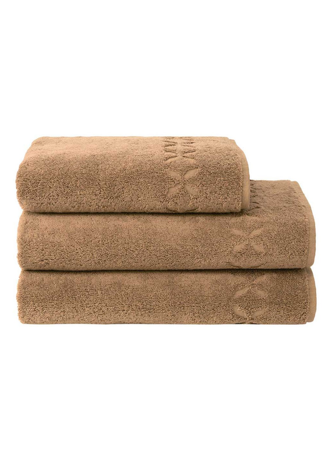 Yves Delorme Nature badhanddoek - 550 gr/m2 - 55 x 100 cm  - voorkant 5 camel