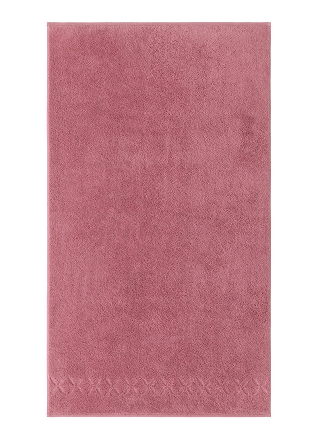 Yves Delorme Nature badhanddoek - 550 gr/m2 - 55 x 100 cm  - voorkant roze