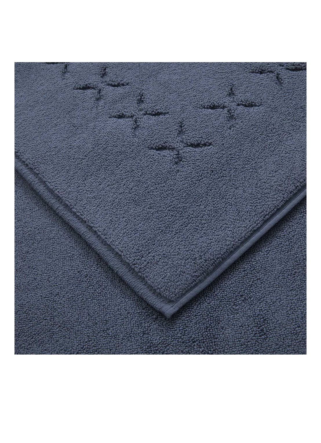 Yves Delorme Nature badmat 55 x 90 cm - achterkant 3 donkerblauw