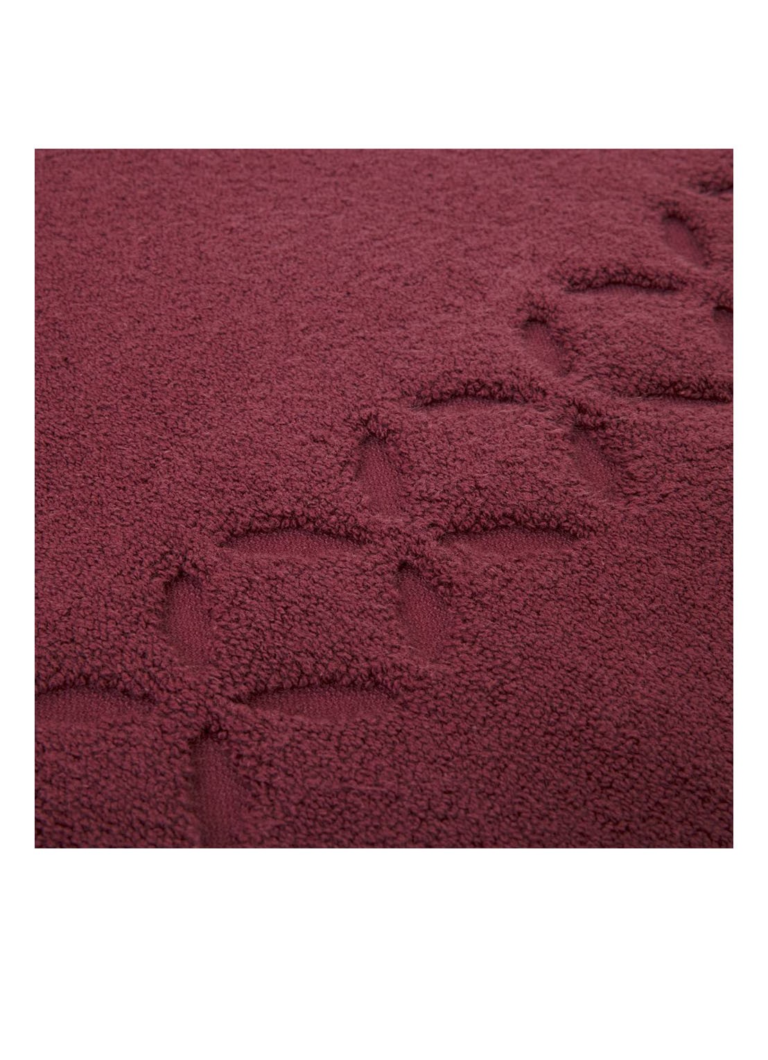 Yves Delorme Nature badmat 55 x 90 cm - achterkant aubergine