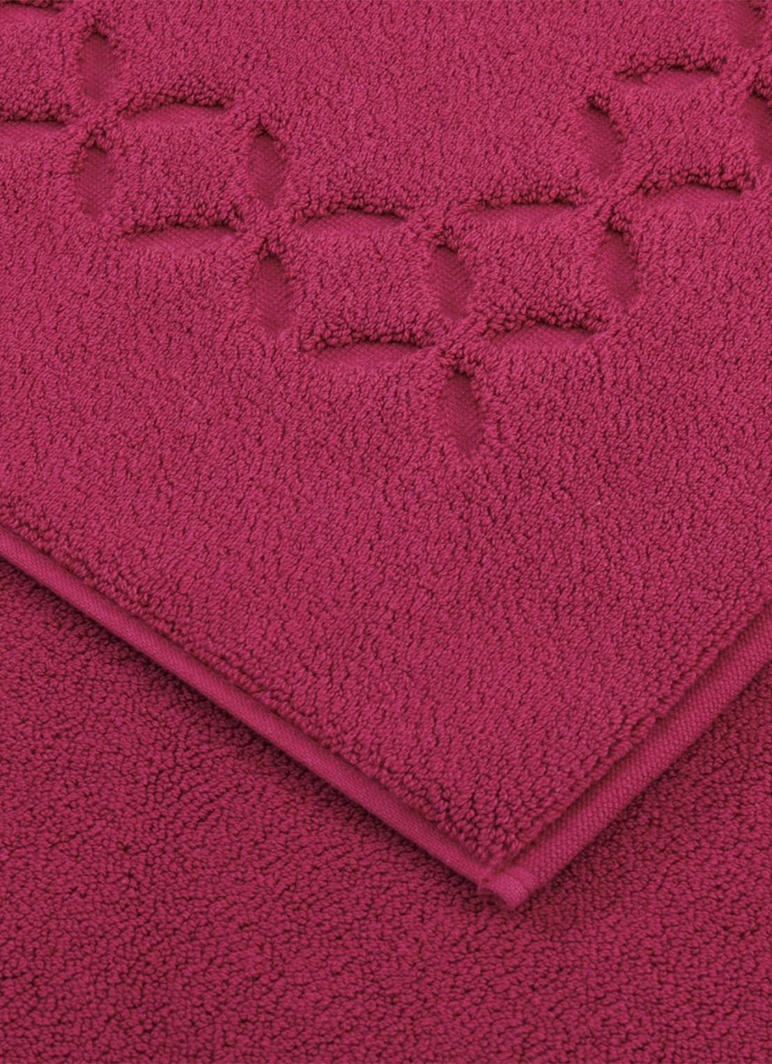 Yves Delorme Nature badmat 55 x 90 cm - detail 3 fuchsia