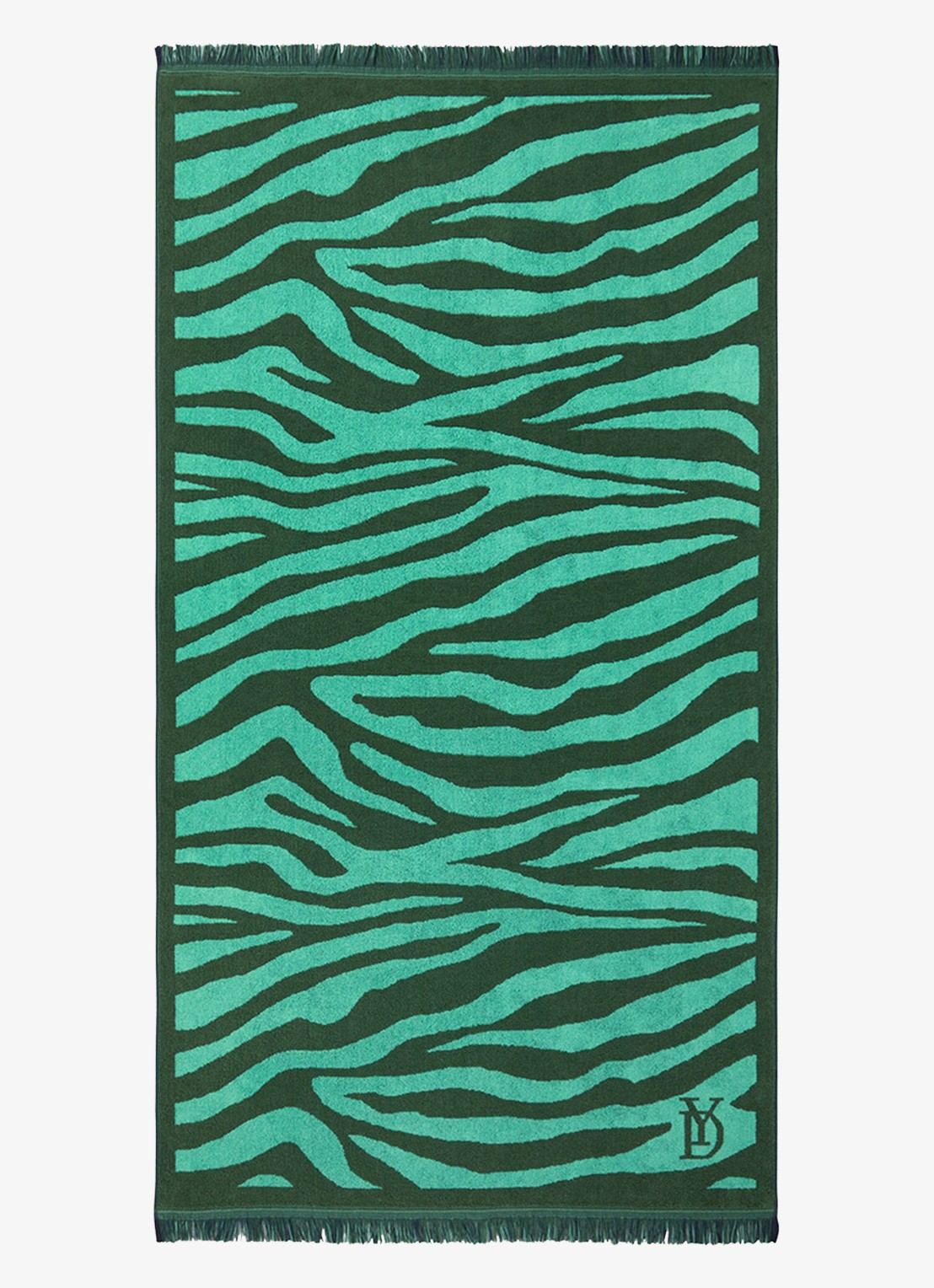 Yves Delorme Pampa strandlaken van  katoen 90 x 160 cm - voorkant 2 groen