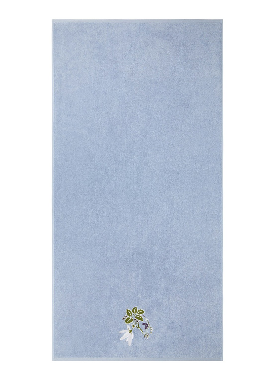 Yves Delorme Rameau badhanddoek - 450 gr/m2 - 70 x 140 cm - voorkant 2 lichtblauw