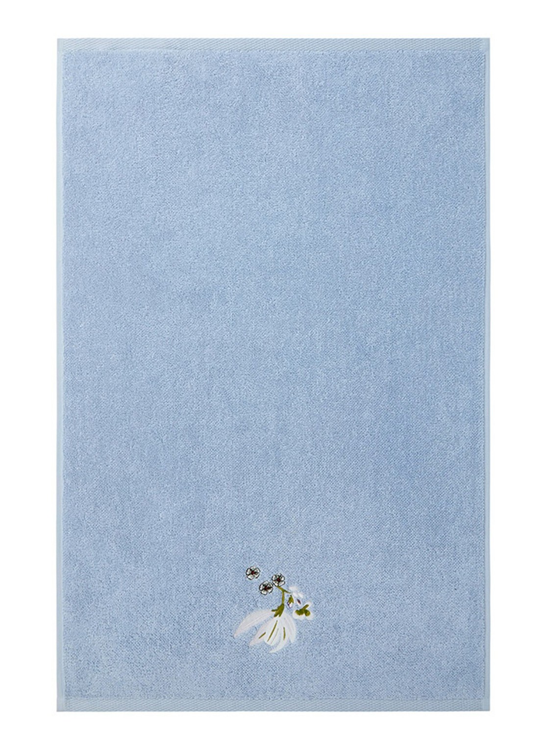 Yves Delorme Rameau gastendoek - 450 gr/m² - 45 x 70 cm - voorkant 3 lichtblauw