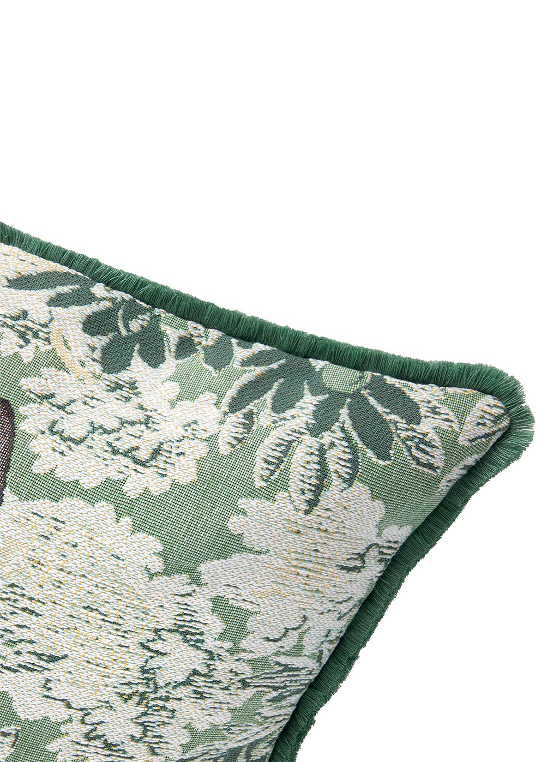 Yves Delorme Scarlett sierkussenhoes 45 x 45 cm - voorkant 5 groen