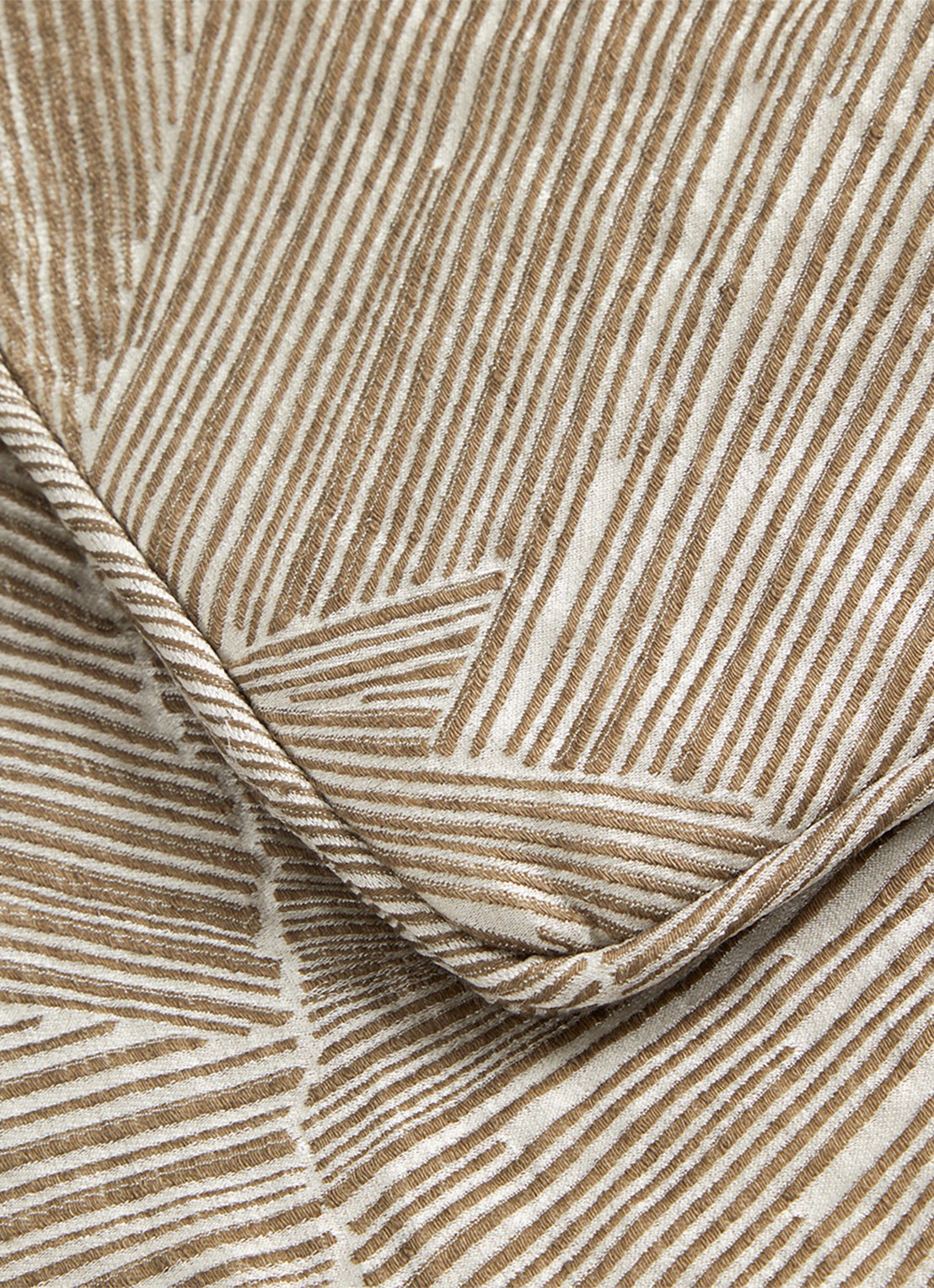 Yves Delorme Séquoia bedsprei 80 x 220 cm - voorkant 3 beige