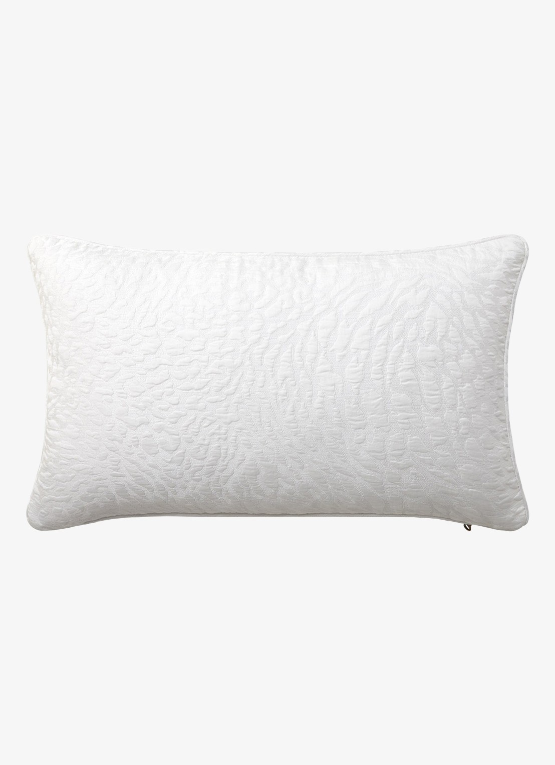 Yves Delorme Souvenir kussenhoes in zijdeblend 33 x 57 cm - voorkant wit