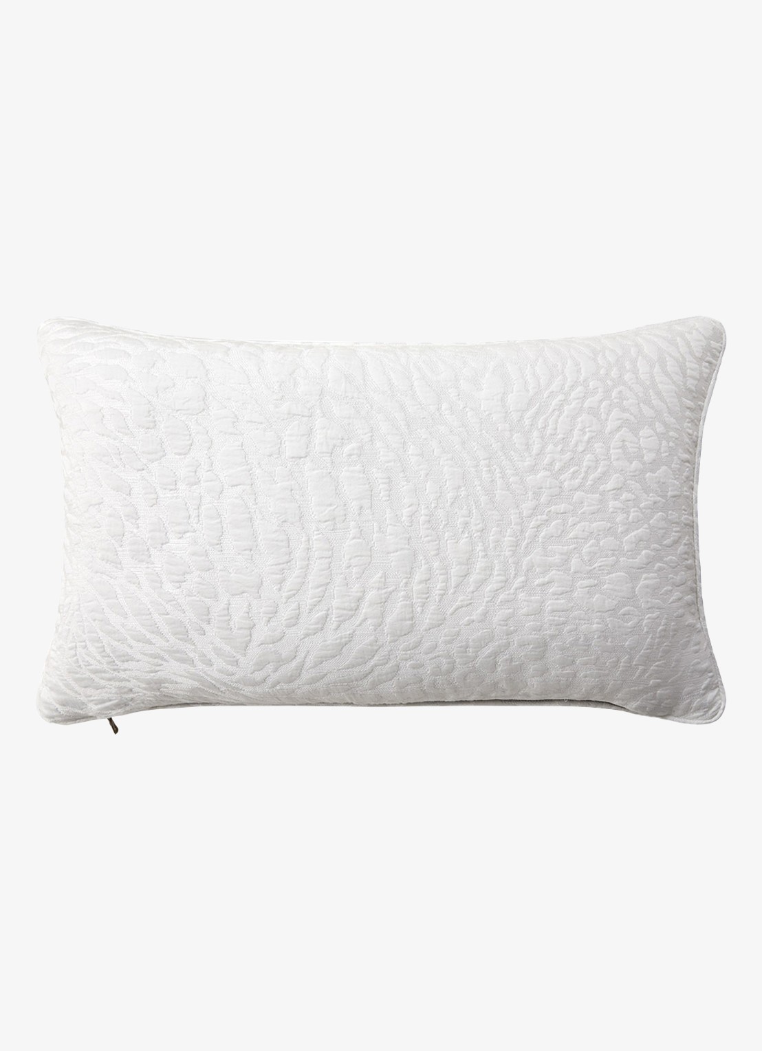 Yves Delorme Souvenir kussenhoes in zijdeblend 33 x 57 cm - voorkant 2 wit