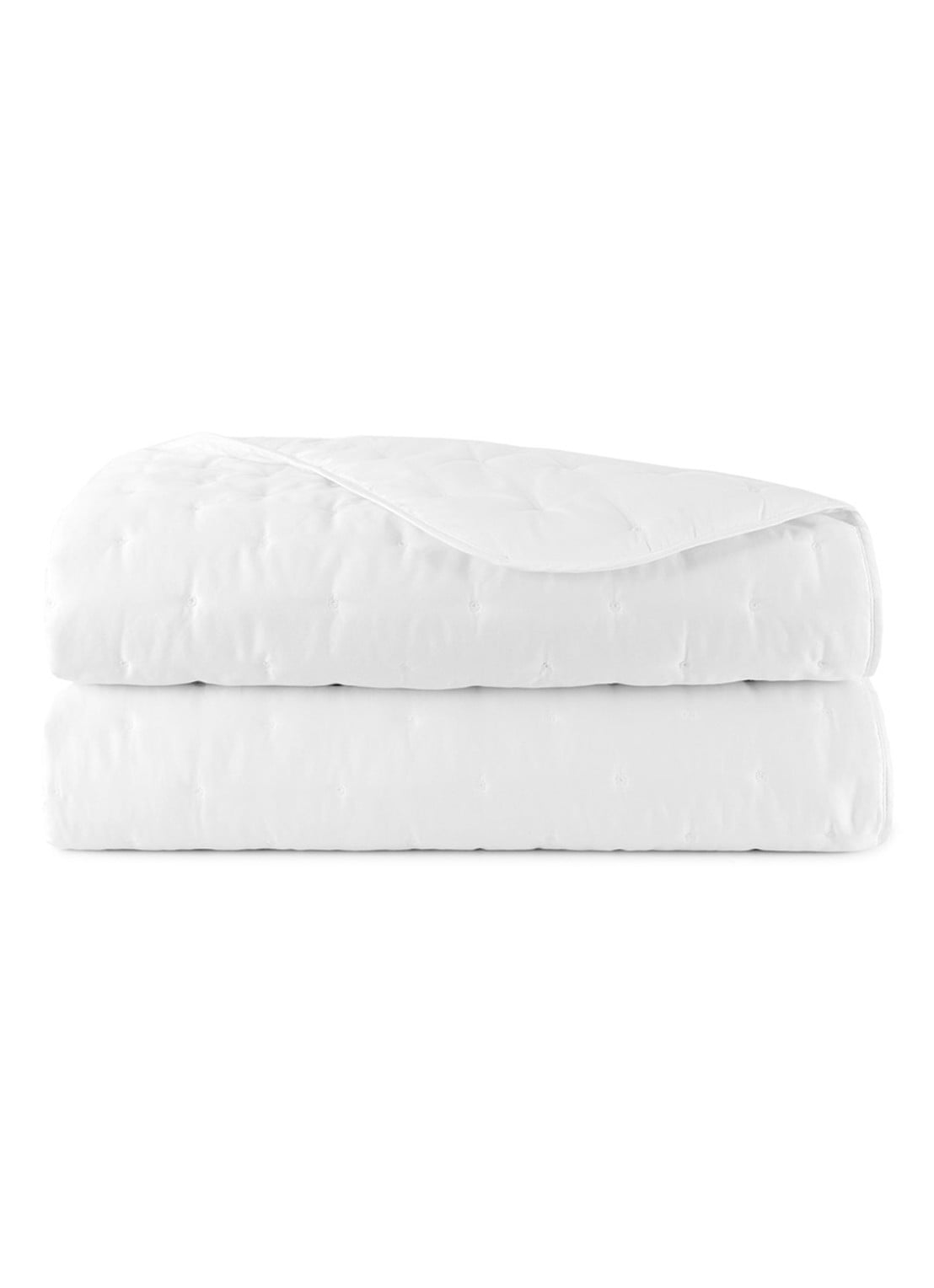 Yves Delorme Triomphe bedsprei van katoensatijn - voorkant 2 wit