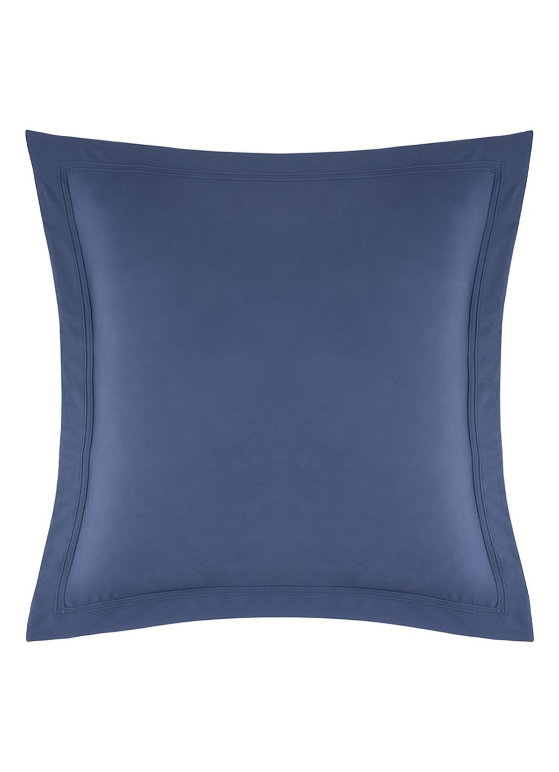 Yves Delorme Triomphe kussensloop van katoensatijn 120TC - voorkant 6 donkerblauw