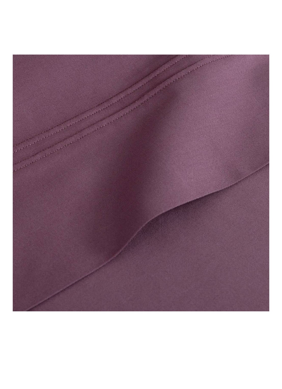Yves Delorme Triomphe laken van katoensatijn 310TC - achterkant aubergine