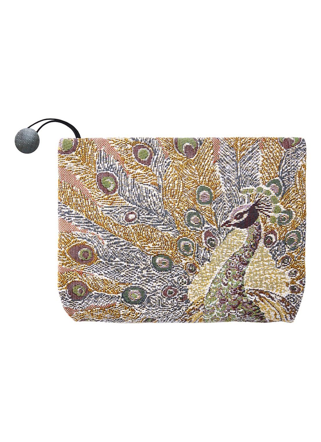 Yves Delorme Voliere toilettas met print - voorkant beige