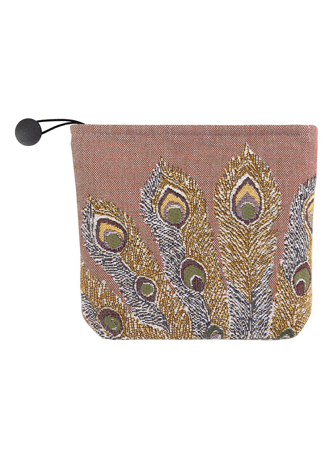 Yves Delorme Voliere toilettas met print - voorkant 2 beige