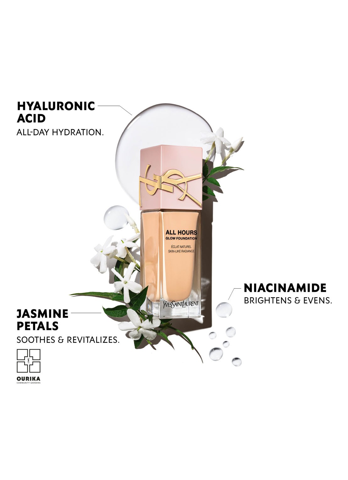 Yves Saint Laurent All Hours Glow Foundation - detail 2 lw7