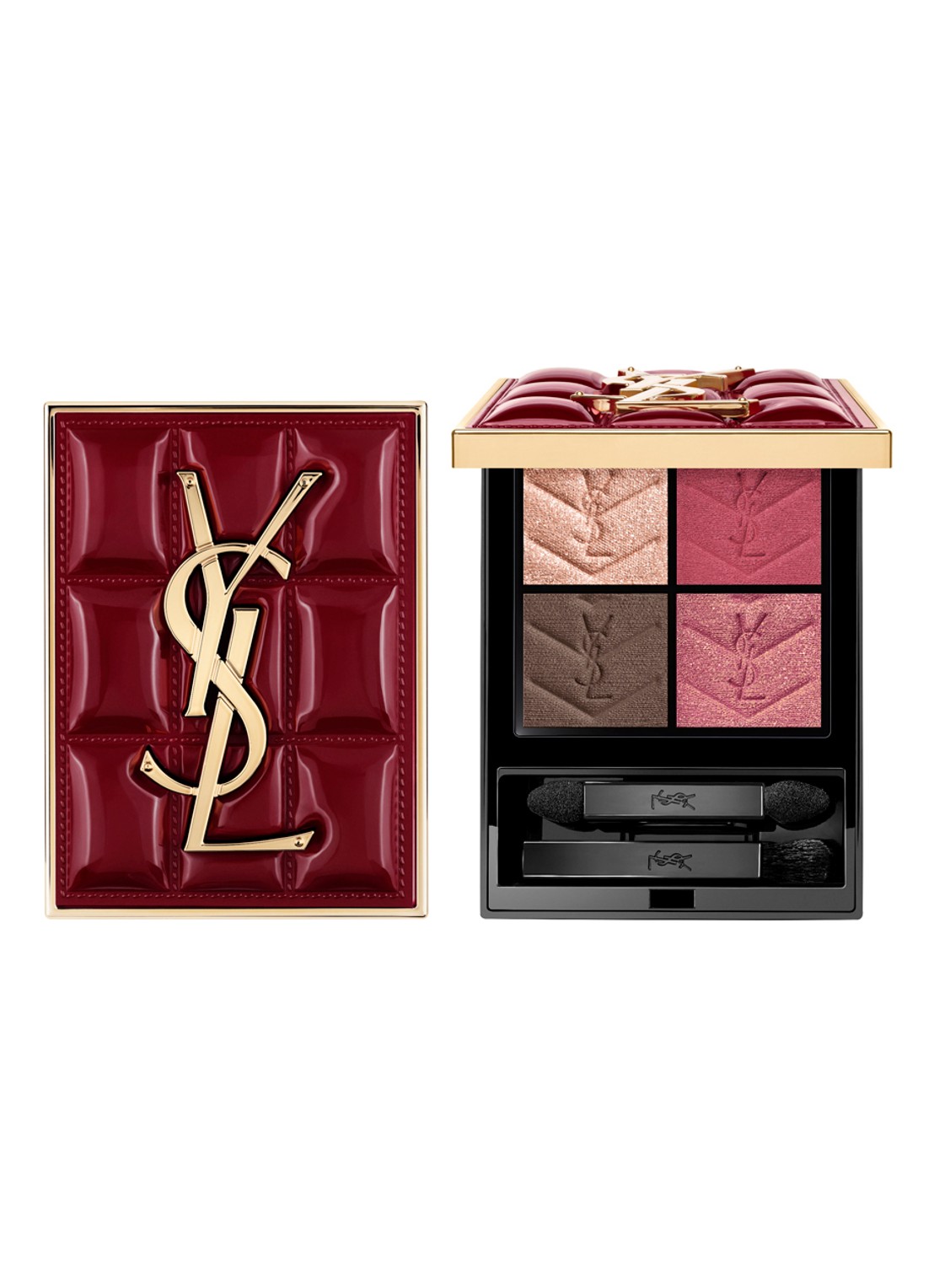 Yves Saint Laurent Couture Mini Clutch - Oogschaduwpalet  - voorkant 1982 burgundy millesime