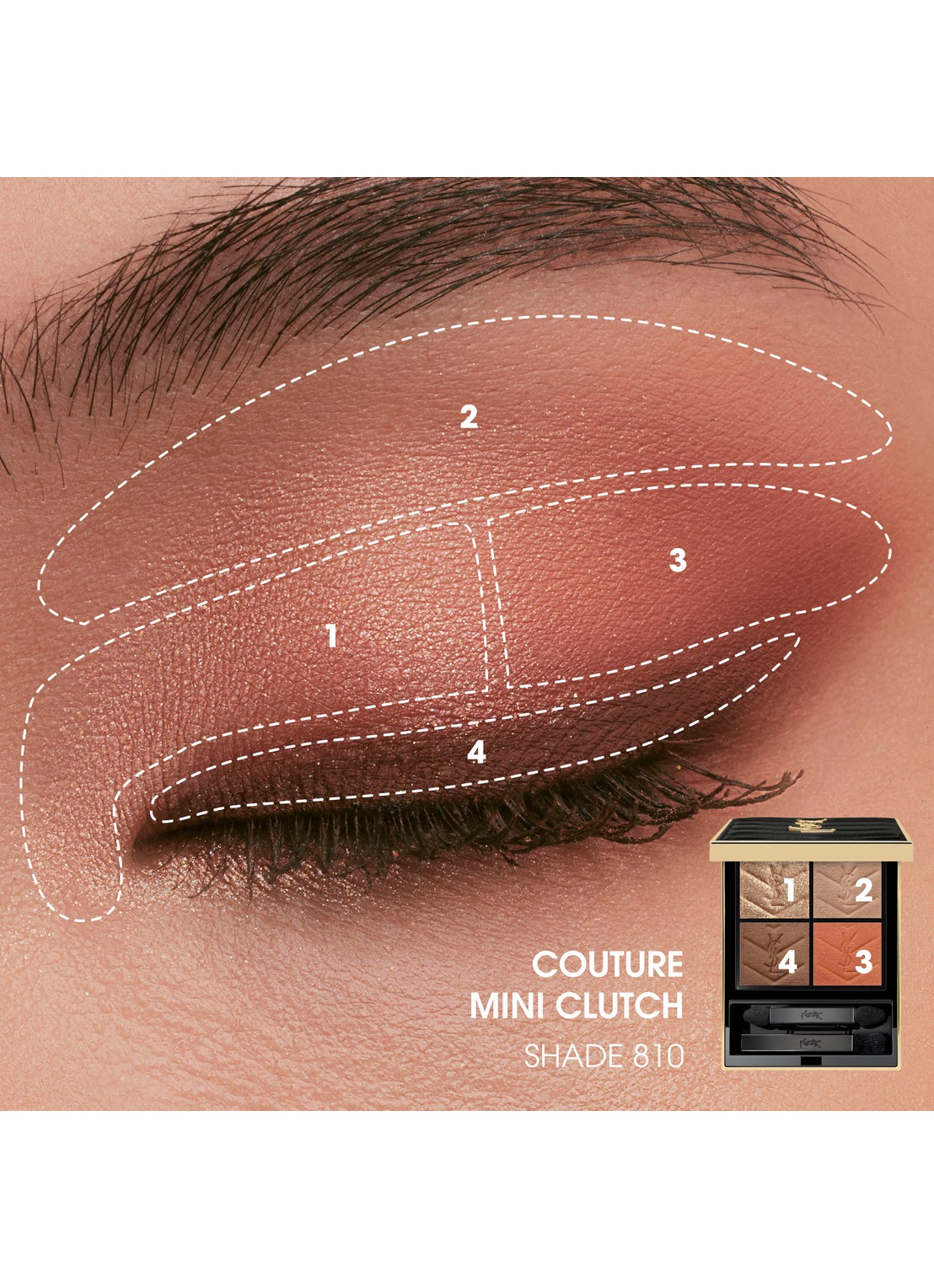 Yves Saint Laurent Couture Mini Clutch – travel size oogschaduw palette - detail 6 810 over orange