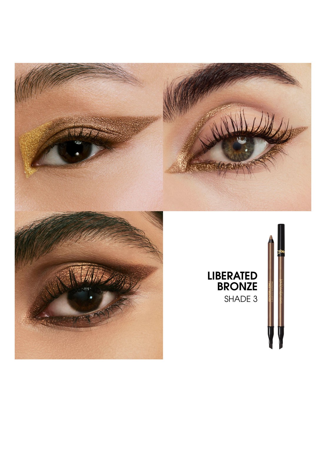 Yves Saint Laurent Lines Liberated - waterproof oogpotlood - detail 2 03 liberated bronze