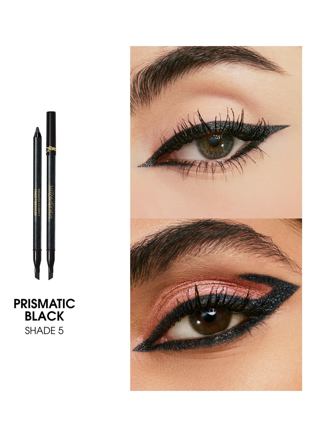Yves Saint Laurent Lines Liberated - waterproof oogpotlood - detail 2 05 prismatic black