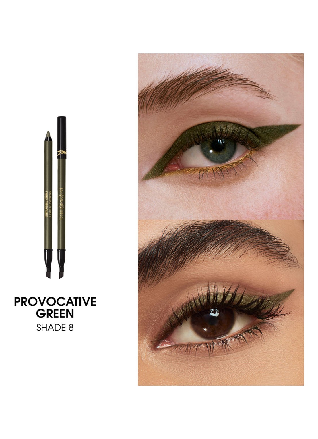 Yves Saint Laurent Lines Liberated - waterproof oogpotlood - detail 2 08 provocative green