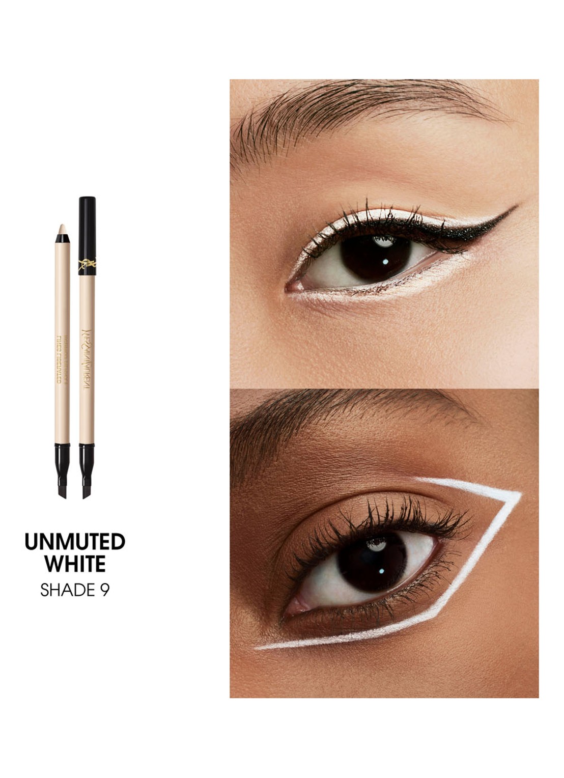 Yves Saint Laurent Lines Liberated - waterproof oogpotlood - detail 5 09 unmuted white