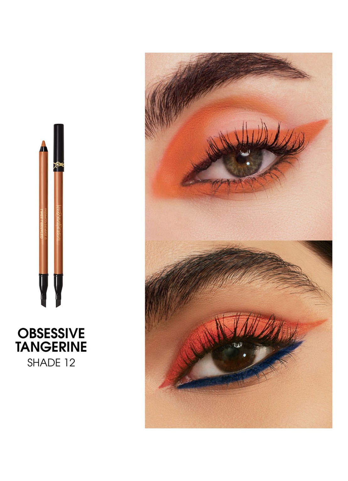 Yves Saint Laurent Lines Liberated - waterproof oogpotlood - detail 3 12 obsessive tangerine