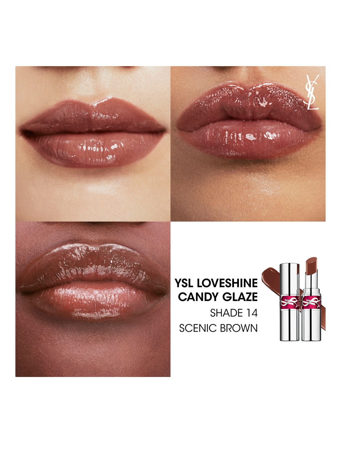 Yves Saint Laurent Loveshine Candy Glaze - lipgloss - detail 5 14 scenic brown