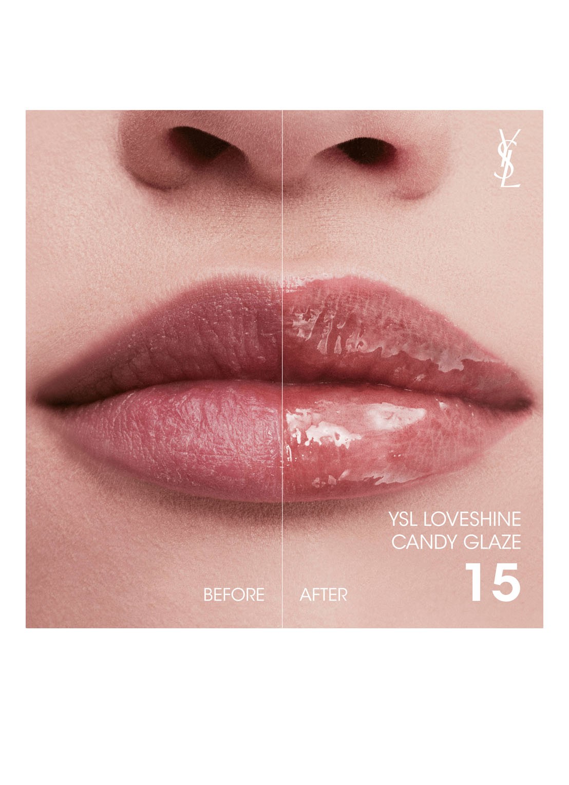 Yves Saint Laurent Loveshine Candy Glaze - lipgloss - detail 4 15 showcasing nude